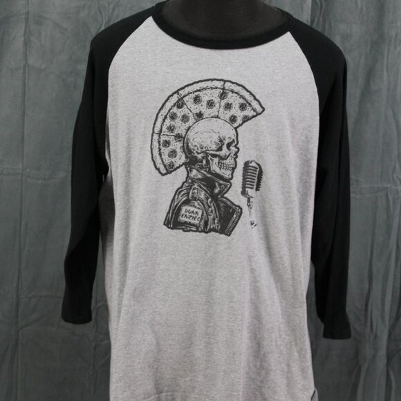 Local Advertising Shirt - Dunnenzies Pizza Skeleton Punk - Men's 2XL - Picture 1 of 7